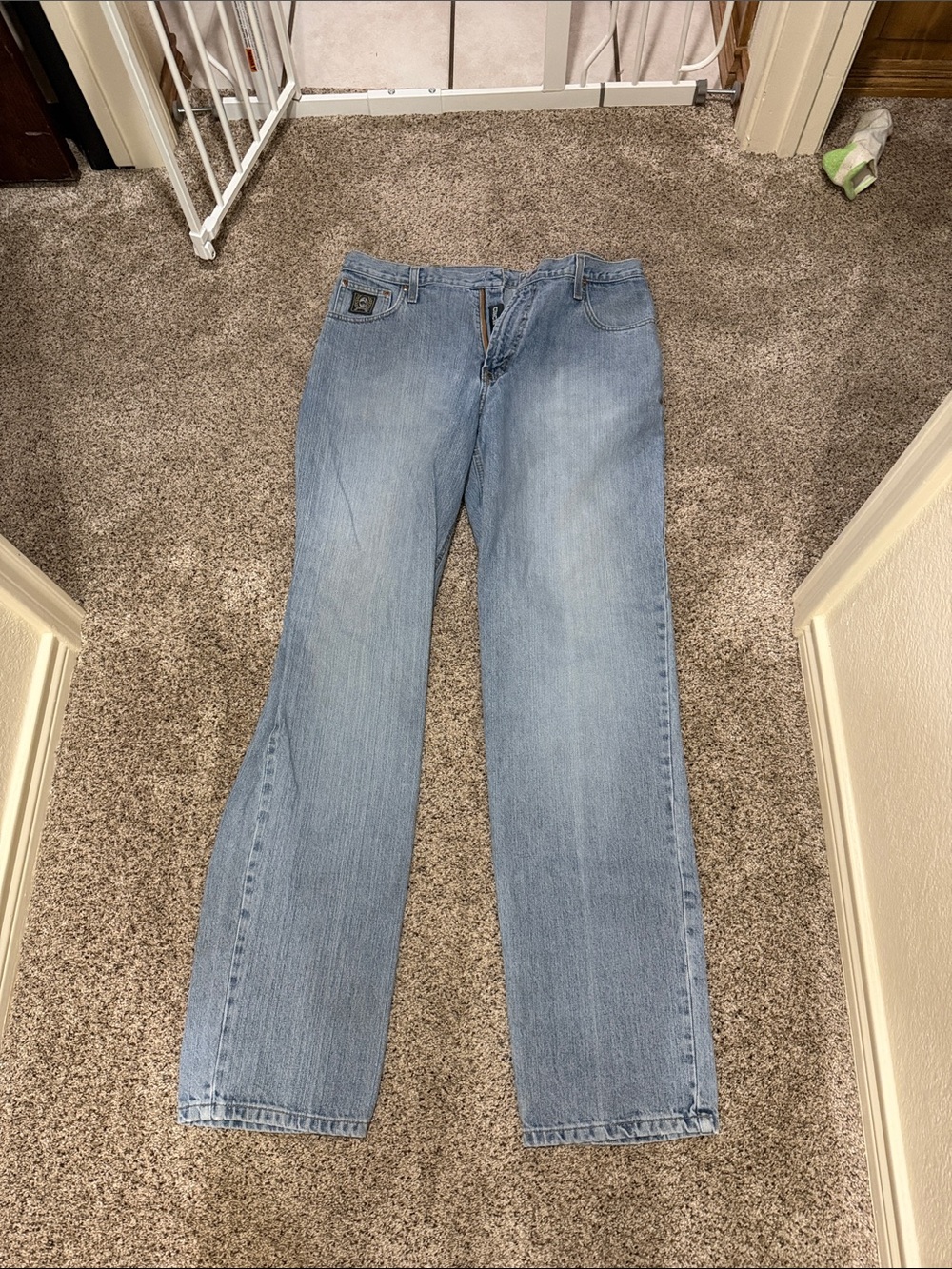 Classic High-Rise Light Blue Mens Jeans